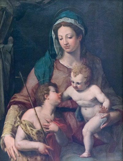Madonna and Child with the Young St John, 1585 öncesi, Pieter de Witte (panel üzeri yağlı boya) by Peter (1548 1628) Candid