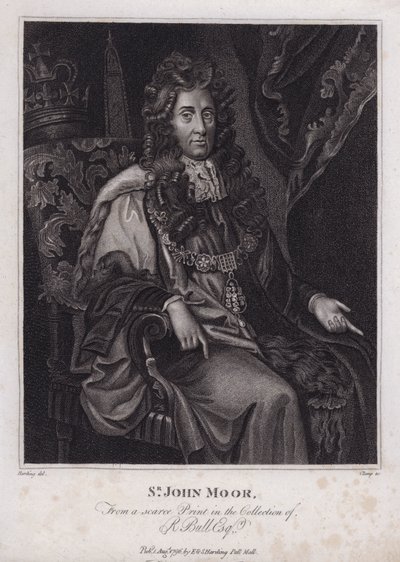 Sir John Moore, İngiliz politikacı, milletvekili ve Londra Belediye Başkanı (gravür) by Peter (after) Lely