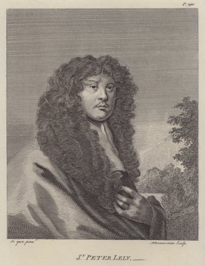 Sir Peter Lely, İngiliz sanatçı (gravür) by Peter (after) Lely