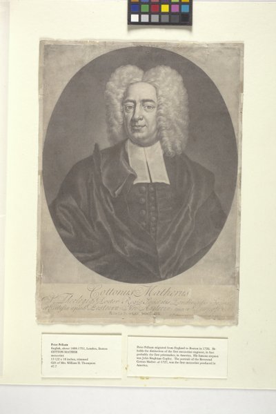 Pamuk Mather (mürekkep) by Peter (after) Pelham