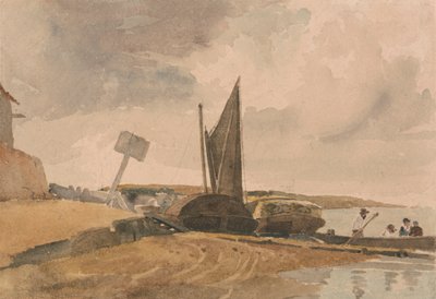 Düşük Tide, tekne iniş by Peter DeWint