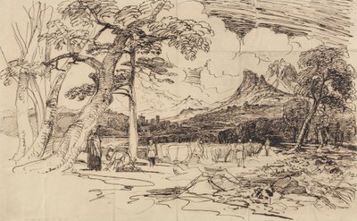 'Elijah' için Çalışma by Peter DeWint