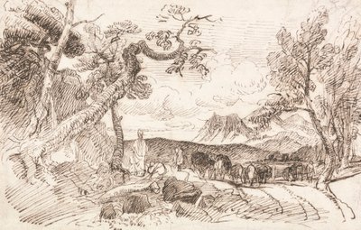 'Elijah' için Çalışma by Peter DeWint