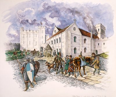 Kale ve Saray, Eski Sarum, Wiltshire, c1130, 1994 by Peter Dunn