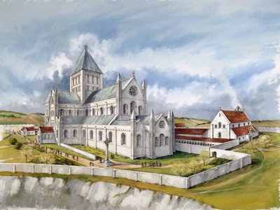 Eski Sarum Katedrali, c1150, c1990-2010 by Peter Dunn