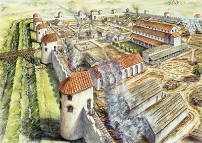 Portchester Kalesi, AD345, c1990-2010 by Peter Dunn