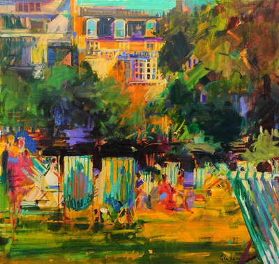 Yeşil park by Peter Graham (Contemporary)