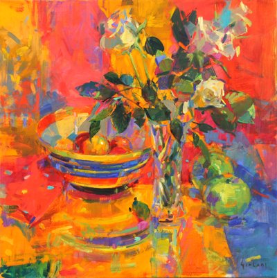 Clarice Cliff Bowl ile Natürmort by Peter Graham (Contemporary)