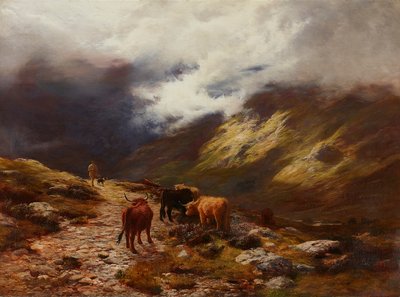 Bir Dağ Yolu (tuval üzerine yağlı boya) by Peter Graham