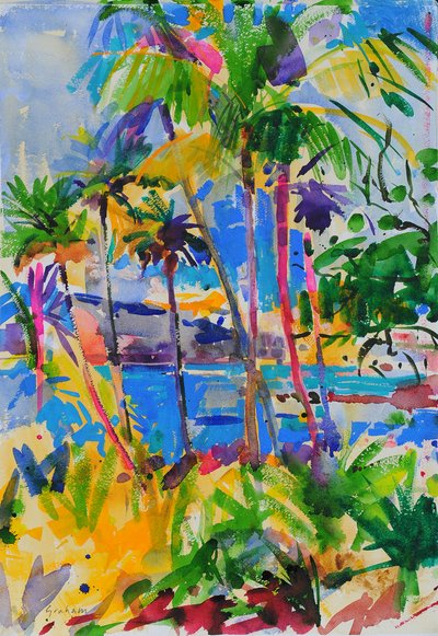 Maui Aloha, 2023 (suluboya) by Peter Graham