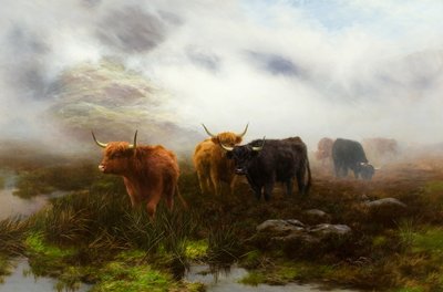 Moorland ve Sis by Peter Graham
