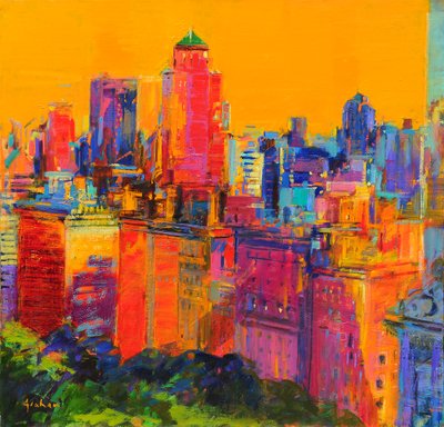 New York Günleri, 2021 (tuval üzerine yağlıboya) by Peter Graham