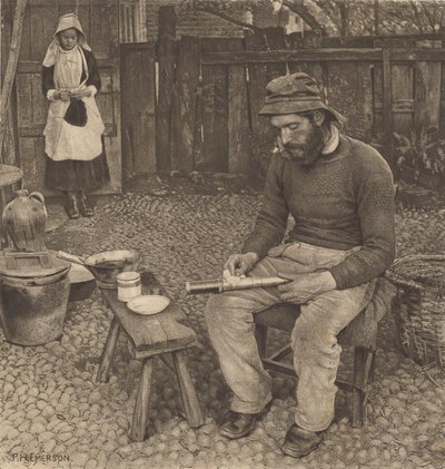 Evinde Bir Balıkçı by Peter Henry Emerson