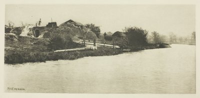 Bure Nehri üzerindeki Brickfield (Norfolk) by Peter Henry Emerson