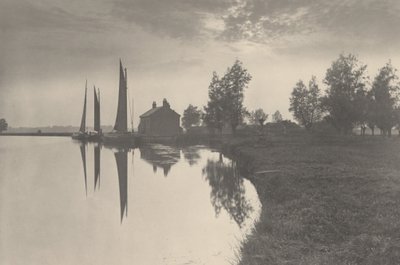 Cantley: Gelgitin Dönüşünü Bekleyen Wherries by Peter Henry Emerson