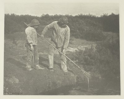 Suffolk Sularında Yılan Balığı Toplama by Peter Henry Emerson