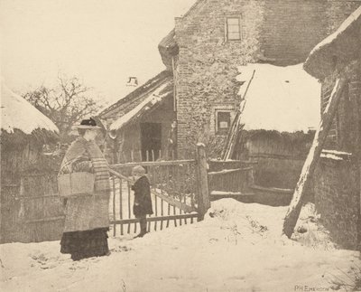 Pazara Giderken - Bir Kış Sahnesi by Peter Henry Emerson