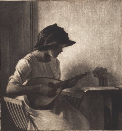 mandolin çalar by Peter Vilhelm Ilsted