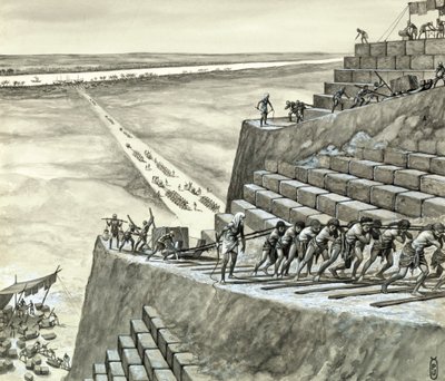 Giza'da büyük piramidin inşası by Peter Jackson