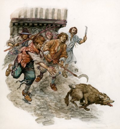 Sokaklarda vahşi bir köpeği kovalamak by Peter Jackson