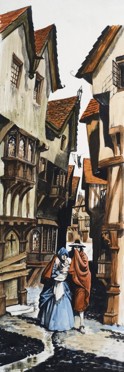 Şehirde yürüyen aile by Peter Jackson