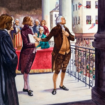 George Washington, ABD Başkanı olarak yemin ediyor by Peter Jackson