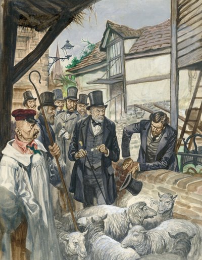 Louis Pasteur sees the results of his experiment with a vaccine for anthrax  by Peter Jackson