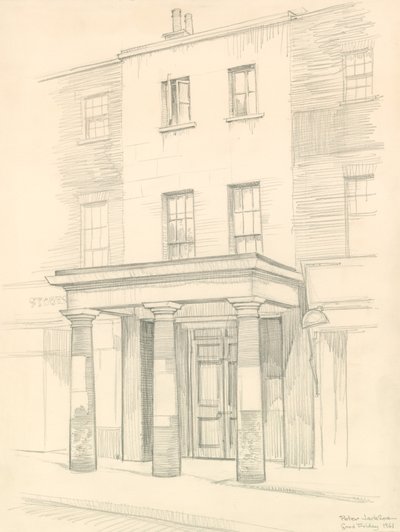 Marylebone Tiyatrosu, Londra, Church Street'teki giriş, 1837'de inşa edilmiş by Peter Jackson