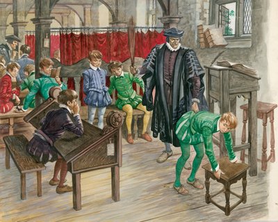 Punishment at school in the Tudor Age  by Peter Jackson