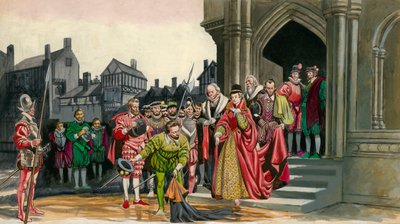Sir Walter Raleigh, Kraliçe I. Elizabeth için pelerinini bırakıyor by Peter Jackson
