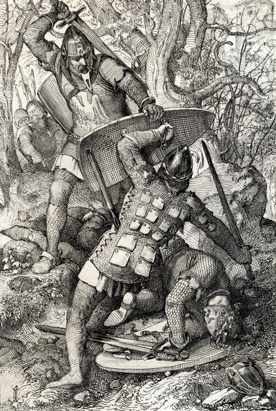 Swabia'lı Ernest II'nin (1010-1030) Almanya'nın Constance kentine karşı bir savaşta ölümü (Svabya Dükü II. Ernest'in Constance, Almanya'da ölümü) by Peter Johann Nepomuck Geiger