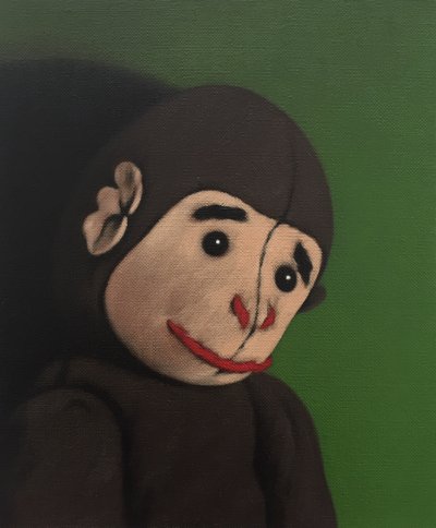 Yeşil Üzerinde Maymun Portresi, 2005 by Peter Jones