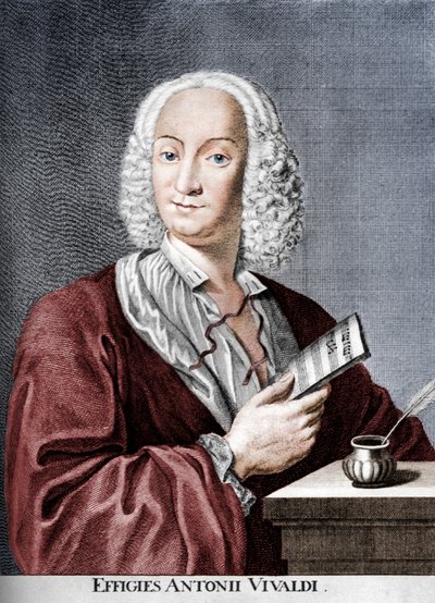 Antonio Vivaldi, İtalyan Barok besteci, Katolik rahip ve virtüöz kemancı, 1725 by Peter La Cave