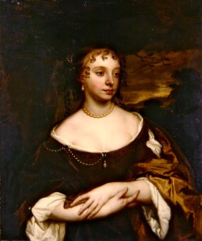 Genç Bir Hanımın Portresi (tuval üzerine yağlı boya) by Peter Lely