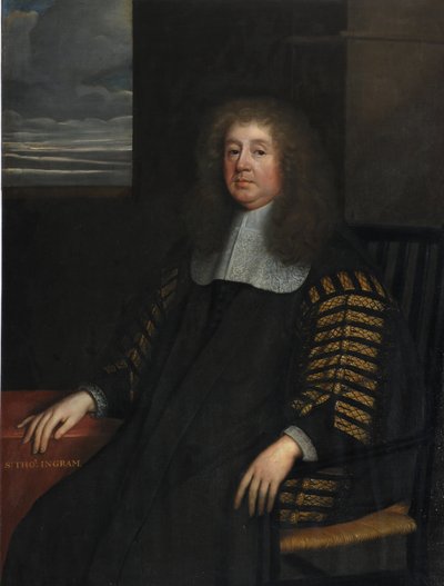 Sir Thomas Ingram, Lancaster Dükalığı Şansölyesi (tuval üzerine yağlı boya) by Peter Lely
