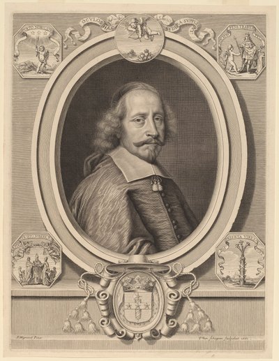 Kardinal Jules Mazarin by Peter Ludwig van Schuppen after Pierre Mignard I