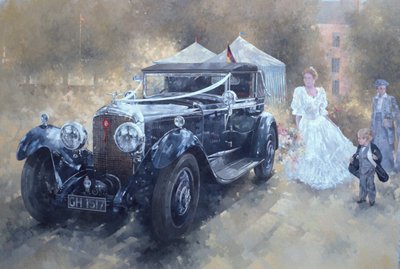Bentley ve Gelin (tuval üzerine yağlı boya) by Peter Miller