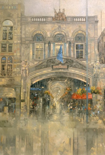 Burlington Arcade (tuval üzerine yağlı boya) by Peter Miller