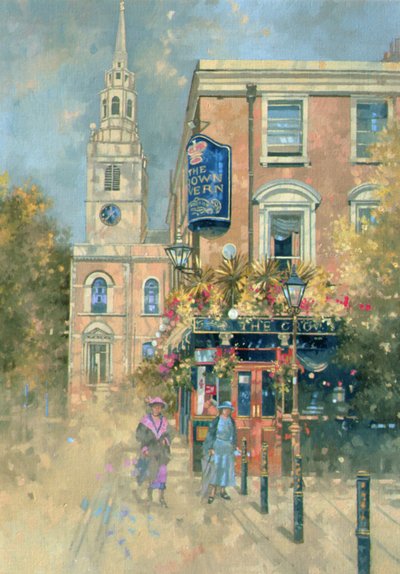Crown Tavern, Clerkenwell, 2000 (tuval üzerine yağlı boya) by Peter Miller