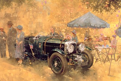 Bentley ile Bahçe Partisi (tuval üzerine yağlı boya) by Peter Miller