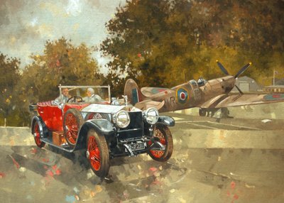 Ghost ve Spitfire (tuval üzerine yağlı boya) by Peter Miller