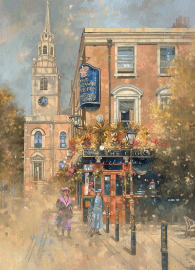 The Crown Tavern - Clerkenwell (tuval üzerine yağlı boya) by Peter Miller