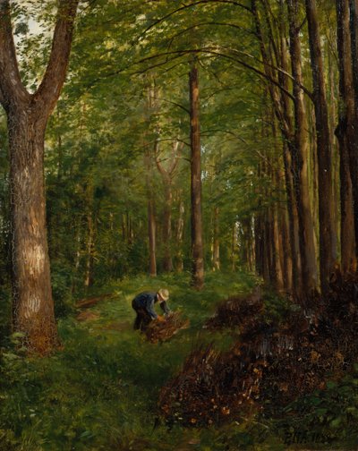 Eski popler, Gulskov bahçesinin bölümü by Peter Nicolai Arbo