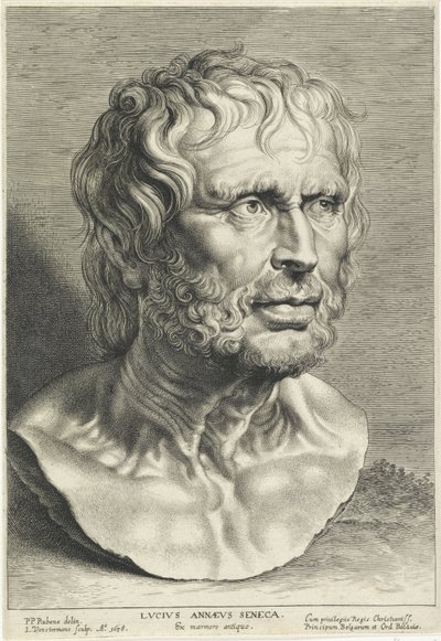 Lucas Vorsterman tarafından oyulmuş Seneca büstü by Peter Paul (after) Rubens
