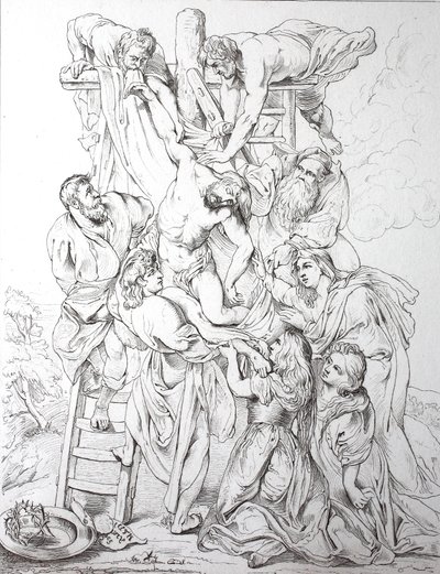 İsa Mesih, Haçtan İniş (baskı) by Peter Paul (after) Rubens