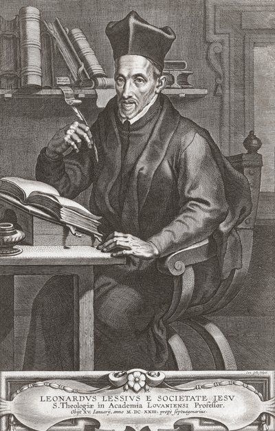 Leonardus Lessius, portre. by Peter Paul (after) Rubens