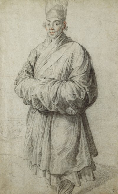 Kore Kostümlü, At Kılından Şeffaf Başlıklı, Neredeyse Tam Boylu, Solda Bir Gemili Bir Adam, by Peter Paul Rubens