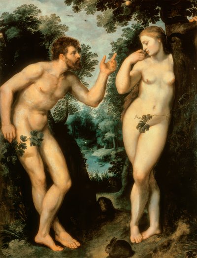 Adem ve Havva bilgi ağacının altında by Peter Paul Rubens
