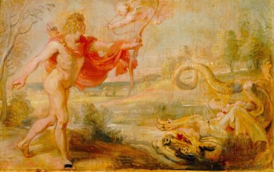 Apollo pitonu öldürür by Peter Paul Rubens