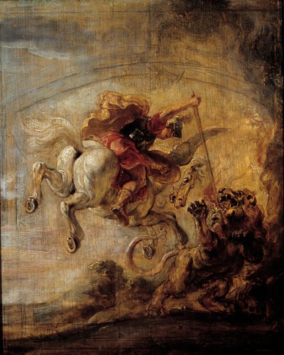 Bellerophon, mızrağıyla Pegase